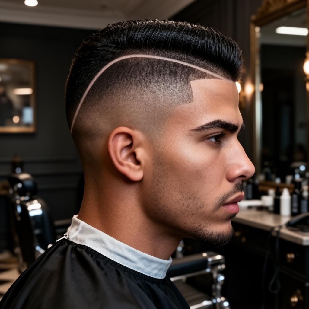 Perfil com hairline perfeito após prótese capilar